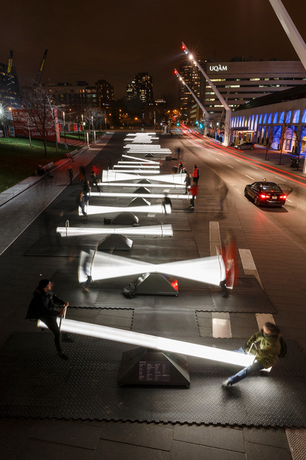 Press kit | 583-12 - Press release | Luminothérapie in the Quartier des spectacles - Quartier des spectacles Partnership - Urban Design - Luminothérapie, Impulse, Place des Festivals - Photo credit: Ulysse Lemerise / OSA