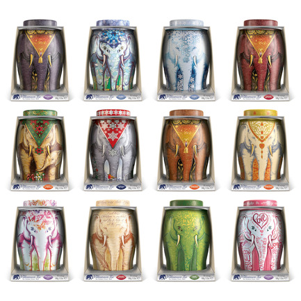 Press kit | 902-05 - Press release | World Design Rankings - A' Design Award and Competition - Event + Exhibition - Williamson Tea Elephant Caddies Packaging by&nbsp;Springetts Brand Design Consultants - Photo credit: Springetts Brand Design Consultants