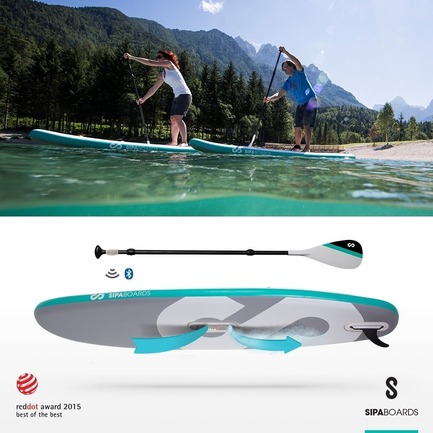 Dossier de presse | 1857-01 - Communiqué de presse | SipaBoards Bring Fresh Air To Paddleboarding - SipaBoards - Produit - AllRounder - the most popular choice of paddleboard shape. It is versatile and stable enough to serve the whole family. It can be a great fun for the kids and workout for the parents. It will also hold a few persons on a quest to find the perfect beach with a little help from the engine.<br><br> - Crédit photo : SipaBoards