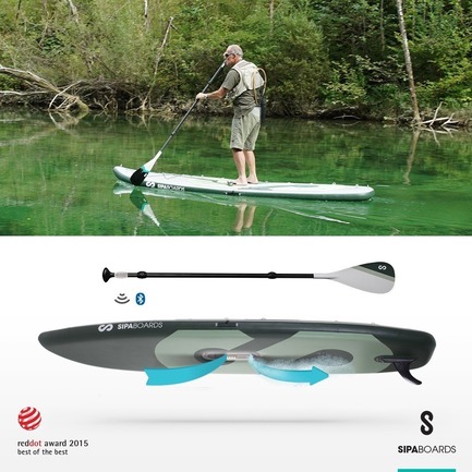 Dossier de presse | 1857-01 - Communiqué de presse | SipaBoards Bring Fresh Air To Paddleboarding - SipaBoards - Produit - The SipaBoards Fisherman also features dedicated hooks for nets and anchors, and an extra-large surface area, with more than enough room for a cooler, tackle box, and whatever else you need to hook your catch. The Fisherman can also be outfitted with LEDs for night fishing. <br><br> - Crédit photo : SipaBoards