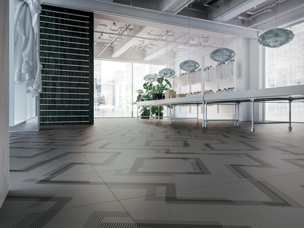 Press kit | 1177-03 - Press release | An incredible maze of ideas and creativity: Labyrinth by Giulio Iacchetti - Ceramiche Refin - Product - Labyrinth Angle Slate 60x60 - Photo credit: Ceramiche Refin S.p.A.