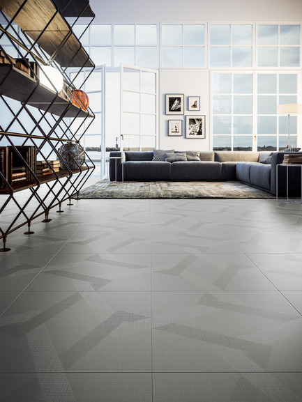 Press kit | 1177-03 - Press release | An incredible maze of ideas and creativity: Labyrinth by Giulio Iacchetti - Ceramiche Refin - Product - Labyrinth Mirror Silver 60x60 - Photo credit: Ceramiche Refin S.p.A.