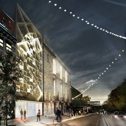 Dossier de presse | 763-16 - Communiqué de presse | Perdants Magnifiques 2 - Maison de l'architecture du Québec - Évènement + Exposition -  Les 7 doigts de la main - Centre de création et de production, 2015. - Crédit photo :  Chevalier Morales Architectes<br> 