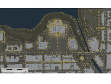 Press kit | 865-17 - Press release | Ottawa’s Parliamentary Precinct, a jewel in the night - Lemay - Landscape Architecture - Photo credit: Lemay / Lightemotion