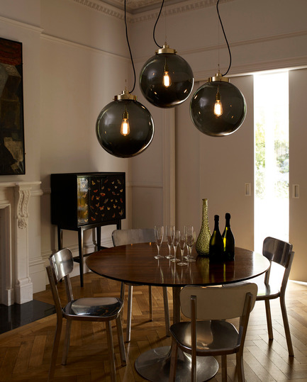 Press kit | 2023-01 - Press release | British lighting manufacturer Original BTC launches new collections for SS16 - Original BTC - Lighting Design -   Original BTC&nbsp; Globe large pendants with anthracite glass&nbsp; www.originalbtc.com +207 351 2130   - Photo credit: Original BTC