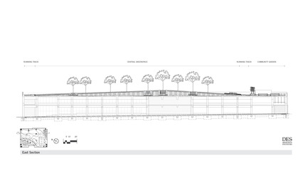 Press kit | 2041-01 - Press release | Silicon Valley’s Newest Rooftop Park Brings Workplace Amenities to New Heights - DES Architects + Engineers - Landscape Architecture - East Section - Photo credit: DES A+E