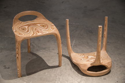 Press kit | 1604-06 - Press release | Design Days Dubai Completes It Fifth And Most Successful Edition To-Date - Design Days Dubai - Event + Exhibition - 'Stratum' stool, made of Baltic birch wood, by new exhibitor Ammar Kalo of KALO (UAE), Design Days Dubai 2016 - Photo credit: Courtesy of KALO