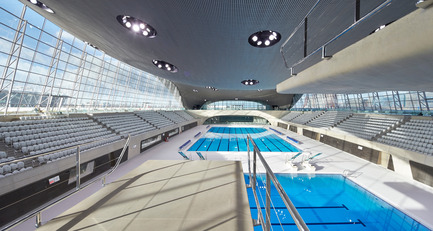 Press kit | 2072-01 - Press release | Zaha Hadid1950­-2016 - Zaha Hadid Architects - Event + Exhibition - London Aquatics Centre<br> - Photo credit: Hufton+Crow