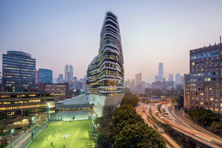 Press kit | 2072-01 - Press release | Zaha Hadid1950­-2016 - Zaha Hadid Architects - Event + Exhibition - Jockey Club Innovation Tower, at Hong Kong Polytechnic University - Photo credit: Doublespace