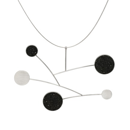 Press kit | 2063-01 - Press release | Stellar, a new concrete-and-diamond jewelry collection from Konzuk, launches at ICFF in New York in May 2016 - KONZUK - Product -   Konzuk Stellar Collection:&nbsp;Draco, necklace  - Photo credit:  Jason Koroluk 