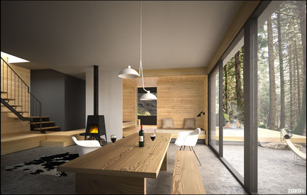 Dossier de presse | 1095-01 - Communiqué de presse | Fraternité-sur-Lac dévoile SPAHAUS - Fraternité-sur-Lac & YH2 - Architecture résidentielle - SPAHAUS - MAIN ROOM - FIRSTFLOOR - YH2 - Crédit photo : YH2 Architecture