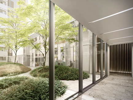 Dossier de presse | 916-04 - Communiqué de presse | Dévoilement du Laurent & Clark - Menkès Shooner Dagenais LeTourneux Architectes - Architecture résidentielle - Cour intérieure - Crédit photo :   Menkès Shooner Dagenais LeTourneux Architectes  