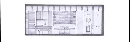 Dossier de presse | 1825-03 - Communiqué de presse | Hegel Apartment - Arqmov Workshop - Design d’intérieur résidentiel - Section A - Crédit photo : ARQMOV WORKSHOP