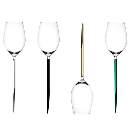 Press kit | 2096-01 - Press release | Parqer - The wine glass for outdoor use - Parqer Glass - Product - The Parqers are available in four different colors: Syrah Silver, Pinot Noir Black, Chardonnay Gold and Alvarinho Green.&nbsp; - Photo credit: Parqer Glass