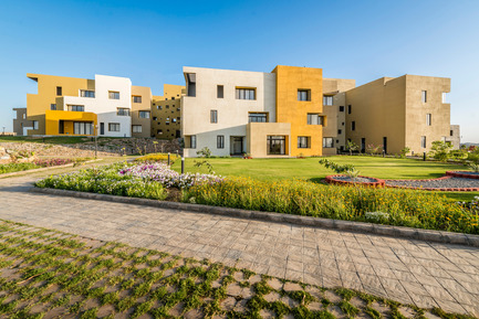 Dossier de presse | 1432-01 - Communiqué de presse | Studios 18 - Sanjay Puri Architects - Architecture résidentielle - NORTH VIEW-C &amp; E BLOCK - Crédit photo : Vinesh Gandhi