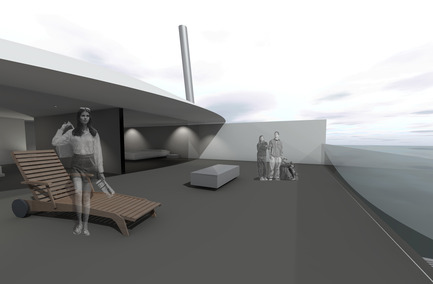 Dossier de presse | 1891-03 - Communiqué de presse | Tidal House - Terry & Terry Architecture - Architecture résidentielle - detail of upper floor deck - Crédit photo : Terry.Terry Architecture
