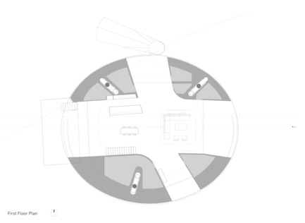 Dossier de presse | 1891-03 - Communiqué de presse | Tidal House - Terry & Terry Architecture - Architecture résidentielle - first floor plan - Crédit photo : Terry.Terry Architecture