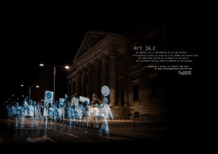 Dossier de presse | 1830-07 - Communiqué de presse | FAD Awards Winners 2016 - FAD - Fostering Arts and Design - Concours - Grand Laus - Digital<br><br>Hologramas por la libertad<br>Studio/ Agency: DDB España<br> Client: No Somos Delito<br> - Crédit photo : fad