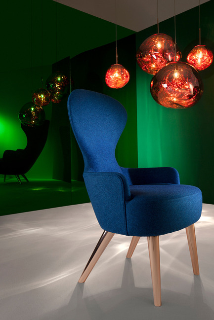Press kit | 2158-19 - Press release | IDS Vancouver Announces Tom Dixon as Keynote Speaker for Trade Day - Interior Design Show Vancouver (IDS Vancouver) - Event + Exhibition - Tom Dixon Melt Copper and Wingback Chair - Photo credit: Image Courtesy of Tom Dixon