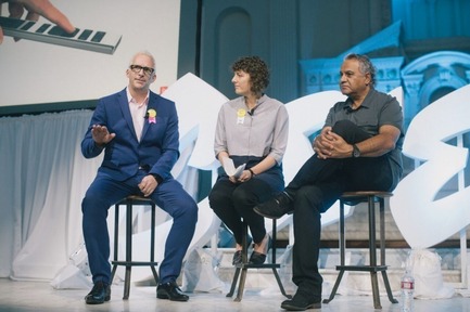 Press kit | 2048-03 - Press release | 3rd Annual Core77 Conference Tickets Now Available - Core77 - Industrial Design - 2015 Core77 Conference - Speakers Pip Tompkin, Rebecca Veit, and Ravi Swahney - Photo credit: Core77