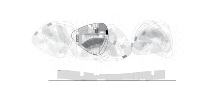Dossier de presse | 1387-01 - Communiqué de presse | CannonDesign + NEUF architect(e)s dévoile le nouveau CHUM de Montréal, le plus grand projet hospitalier en Amérique du Nord - CannonDesign + NEUF architect(e)s - Architecture institutionnelle -         Élévation déployée   de l’amphithéâtre       - Crédit photo : CannonDesign + NEUF architect(e)s