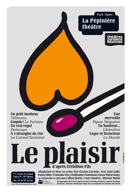 Dossier de presse | 748-09 - Communiqué de presse | Exposition Gros plan,l’art de l’affiche de Michel Bouvet - Centre de design de l'UQAM - Évènement + Exposition - GROS PLANL’ART DE L’AFFICHE DE MICHEL BOUVETAffiche "Le plaisir" 2012