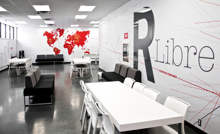 Press kit | 2064-01 - Press release | Applying art to education at Cégep Marie-Victorin - Cégep Marie-Victorin - Commercial Interior Design - RLibre student lounge - Photo credit: Emilie Summermatter