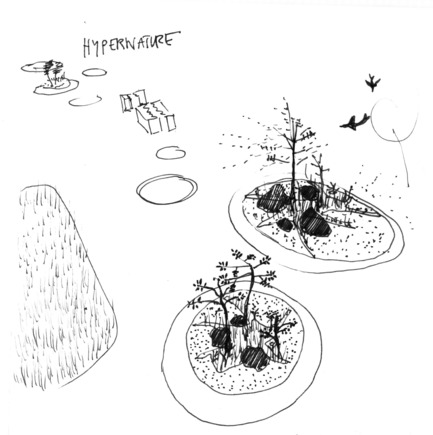 Dossier de presse | 2191-01 - Communiqué de presse | Mise en valeur du square Viger : paysage hybride ancré dans son patrimoine bâti et artistique - Ville de Montréal et NIPPAYSAGE - Architecture de paysage -   Croquis de mise en scène des jardins insolites <br>(îlot Théberge)   - Crédit photo : NIPPAYSAGE