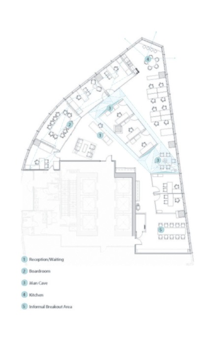 Press kit | 2073-02 - Press release | From mountain to modern design, DIALOG createsEdgar’s new space to bring the outdoors inside - DIALOG - Commercial Interior Design - Edgar Office floor plan <br> - Photo credit: DIALOG