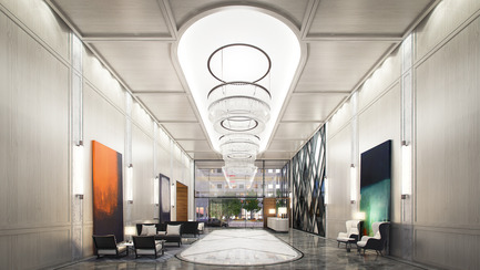 Dossier de presse | 2066-02 - Communiqué de presse | II BY IV DESIGN | The Epitome of Silent Luxury - II BY IV DESIGN - Design urbain - The Residences of 488 University Avenue_Lobby - Crédit photo : Norm Li Architectural Graphics