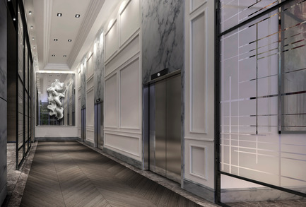 Dossier de presse | 2066-02 - Communiqué de presse | II BY IV DESIGN | The Epitome of Silent Luxury - II BY IV DESIGN - Design urbain - The Jack_Elevator Lobby - Crédit photo : Norm Li Architectural Graphics