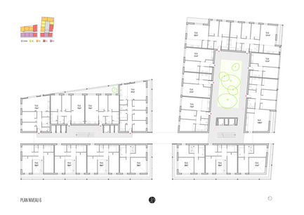Dossier de presse | 2033-01 - Communiqué de presse | A Bee Road - Janez Nguyen Architectes - Architecture résidentielle - A BEE ROAD : Plan du R+6 - Crédit photo : Janez Nguyen Architectes