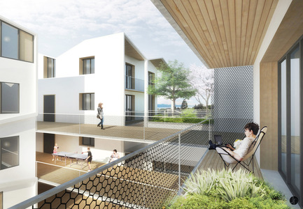 Dossier de presse | 2033-01 - Communiqué de presse | A Bee Road - Janez Nguyen Architectes - Architecture résidentielle - A BEE ROAD : Vue sur les rue "privatives" - Crédit photo : Janez Nguyen Architectes