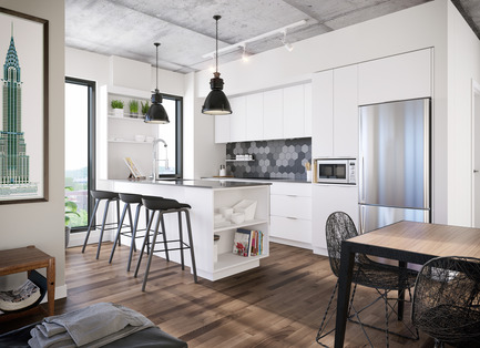 Dossier de presse | 2056-04 - Communiqué de presse | DevMcGill et TMSA dévoilent la conception du tout nouveau projet de condominiums Ateliers Castelnau au coeur du Mile-Ex - DevMcGill - Immobilier - Crédit photo : DevMcGill - TMSA