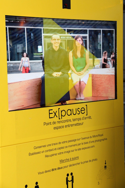 Press kit | 1090-01 - Press release | Point de rencontre, temps d’arrêt et espace entremetteur : l’installation Ex[pause] vous expose ! - Stéphanie Leduc et Manuel Baumann - Lifestyle - Photo credit: Stéphanie Leduc et Manuel Baumann