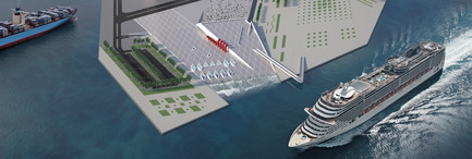 Press kit | 2234-01 - Press release | DMMRC – Dubai Maritime Museum & Research Centre - Studio Niko Kapa - Institutional Architecture - Aerial view - Photo credit: Studio Niko Kapa