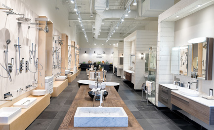 Press kit | 846-19 - Press release | Ceragres-Les-Bains: New Unique High-End Bathware Boutique at Quartier Dix30 - Ceragres - Product -  Céragrès-Les-Bains in Quartier Dix30  - Photo credit:  Loïc Romer 