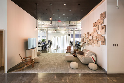 Press kit | 1152-08 - Press release | Four-Season Work and Play Areas at Ubisoft Quebec City - LumiGroup - Commercial Interior Design - 'Winter room' <br>Absolux Lighting   - Photo credit: Jonathan Robert