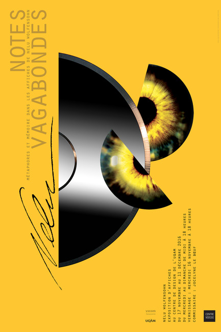 Press kit | 748-23 - Press release | Incisive Images: A Nelu Wolfensohn Poster Retrospective at the UQAM Design Center - Centre de design de l'UQAM - Event + Exhibition - Cover of "Notes vagabondes" - Photo credit: Notes vagabondes. Nelu Wolfensohn