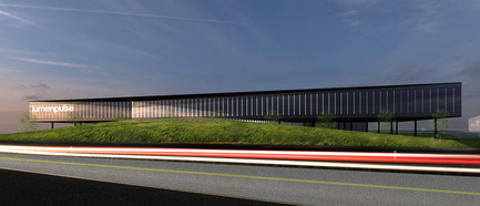 Press kit | 865-21 - Press release | Lemay to Design New Lumenpulse Head Office: A Window on the St. Lawrence River - Lemay - Commercial Architecture - Perspective - Dynamic Lighting&nbsp; - Photo credit: Lemay