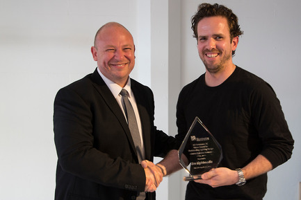 Press kit | 1615-03 - Press release | Call for Entries: The IESBC Vision Awards open January 1, 2017 - IESBC - Lighting Design -     Jorge Lujan, past IESBC President (LH), &amp; Steve Bedard (RH), EOS Lightmedia for Cactus Club Coal Harbour. Winner of 2014 Edwin F. Guth Memorial Award for Interior Lighting Design<br>     - Photo credit: Michael Young <br>