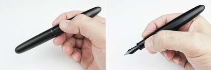Press kit | 1127-11 - Press release | PIUMA - Super Minimal Titanium Fountain Pen - ENSSO - Product - PIUMA fountain pen / black aluminum - Photo credit: ENSSO
