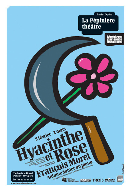 Press kit | 748-08 - Press release | UQAM Centre de Design Program for 2013 – 2014 - Centre de design de l'UQAM - Event + Exhibition - GROS PLANL’ART DE L’AFFICHE DE MICHEL BOUVETAffiche "Hyacinthe & Rose" 2012