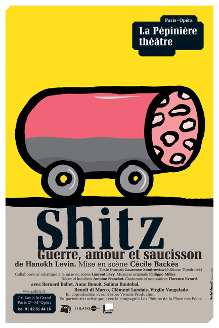 Press kit | 748-08 - Press release | UQAM Centre de Design Program for 2013 – 2014 - Centre de design de l'UQAM - Event + Exhibition - GROS PLANL’ART DE L’AFFICHE DE MICHEL BOUVETAffiche "Shitz" 2008