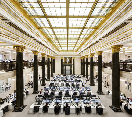 Press kit | 769-02 - Press release | The National Bank Unveils its New Montreal Trading Floor - Architecture49 - Commercial Architecture - National Bank trading floor in Montreal<br><br> - Photo credit: Stéphane Brügger