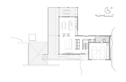 Dossier de presse | 880-11 - Communiqué de presse | Résidence L'Estrade - MU Architecture - Architecture résidentielle - Plan du rez-de-chaussée - Crédit photo : MU Architecture