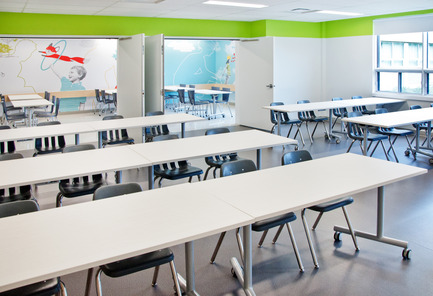 Press kit | 2064-02 - Press release | Applying Art to Education at Cégep Marie-Victorin - Cégep Marie-Victorin - Commercial Interior Design - Photo credit: Emilie Summermatter