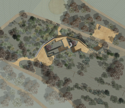 Dossier de presse | 2219-01 - Communiqué de presse | Winery in Chianti - IB Studio _ Arch. Invernizzi & Bonzanigo - Architecture commerciale - lansdcape plan - Crédit photo : IB Studio _ Arch. Invernizzi &amp; Bonzanigo