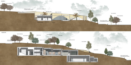 Dossier de presse | 2219-01 - Communiqué de presse | Winery in Chianti - IB Studio _ Arch. Invernizzi & Bonzanigo - Architecture commerciale - sections - Crédit photo : IB Studio _ Arch. Invernizzi &amp; Bonzanigo
