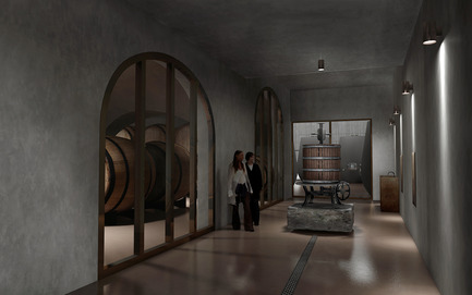 Dossier de presse | 2219-01 - Communiqué de presse | Winery in Chianti - IB Studio _ Arch. Invernizzi & Bonzanigo - Architecture commerciale - pressing area - Crédit photo : IB Studio _ Arch. Invernizzi &amp; Bonzanigo
